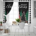 thumbnail image 5 of Fsddascl Christmas Tree Blackout Curtains for Bedroom/Living Room, Thermal Insulated Kitchen Curtains, Black Buffalo Plaid Xmas Trees Grommet Darkening Window Treatment Drapes 52"x72"x2, 5 of 6