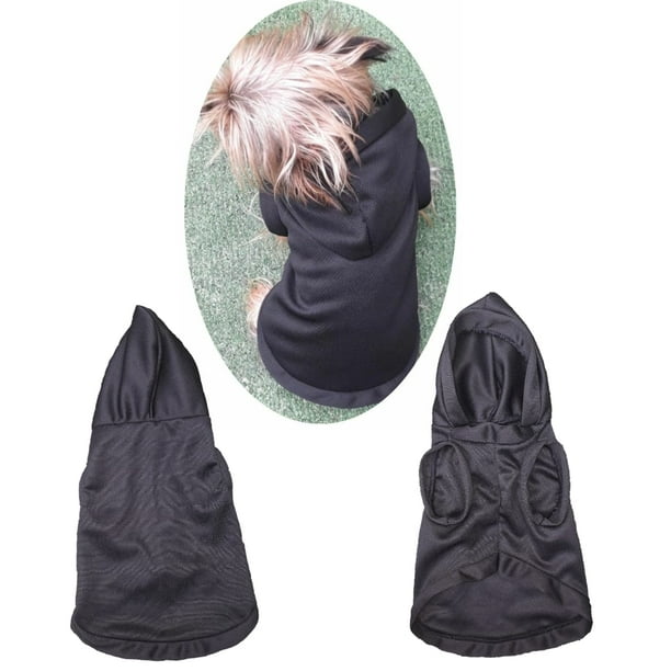 Jersey con capucha para perro o gato Mi Baúl Negro Talla 2