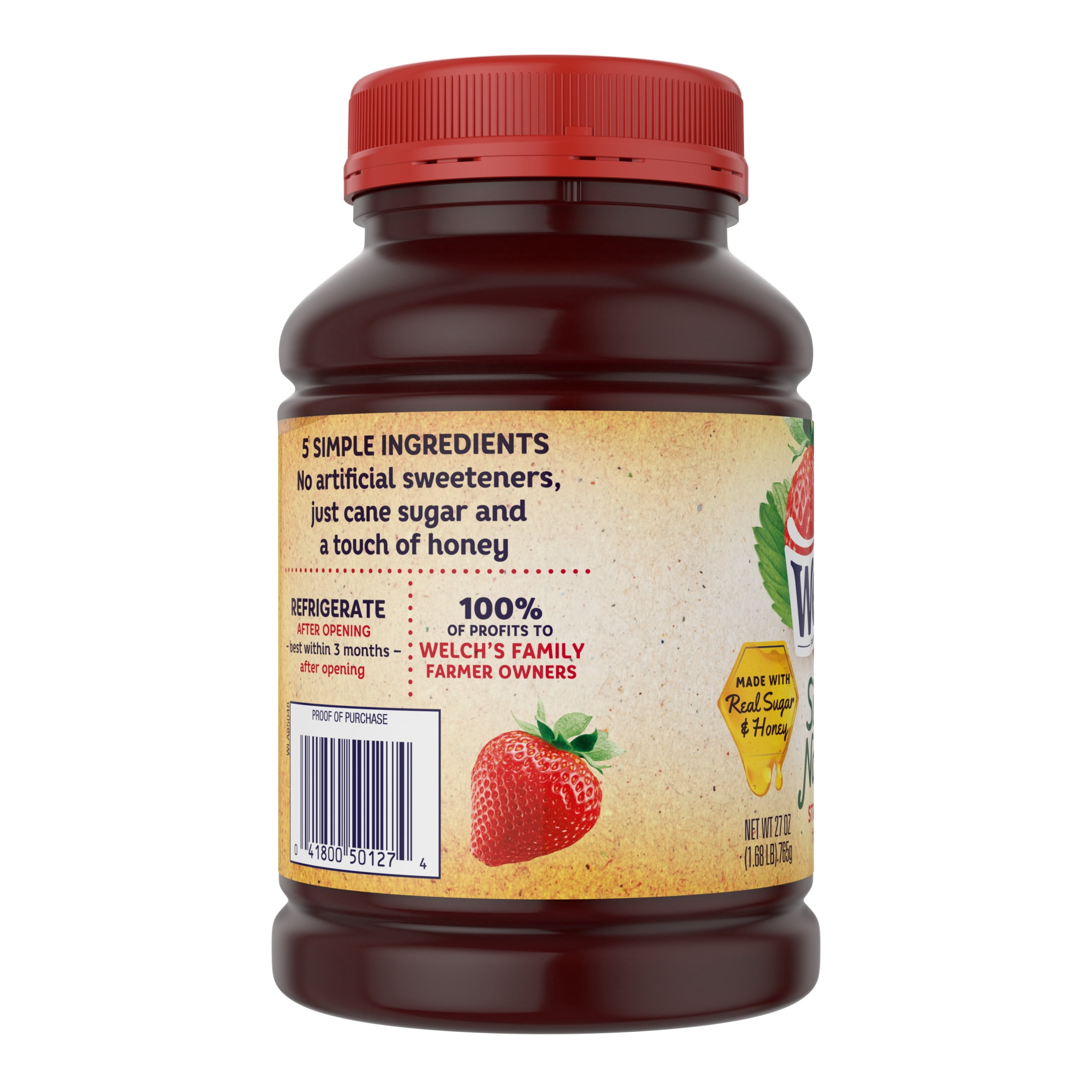 Welch's Simply Natural Strawberry Spread, 27 oz Jar