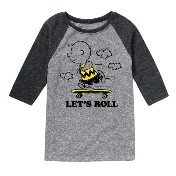 Peanuts - Let's Roll - Toddler And Youth Raglan Graphic T-Shirt