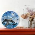 thumbnail image 6 of SKYSONIC Jumping Dolphins Wall Clock 10 Inch Silent Non Ticking Round Clock Oil Painting Clock Easy to Read Clock for Living Room Bedroom Bathroom Home Decor, 6 of 7