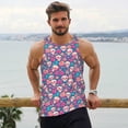 thumbnail image 6 of Fuzoiu colorful Skull flower Print Men's Workout Tank Tops,Sleeveless Gym Shirt Quick Dry,Fitness Bodybuilding T-Shirt,Muscle Athletic Workout Tee-4X-Large, 6 of 7