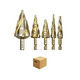 thumbnail image 1 of Juego De 5 Brocas Escalonada De Acero Hss Para Madera Metal Lab.G Dorado, 1 of 5