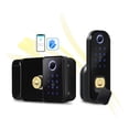 thumbnail image 2 of Door Lock, Waterproof Smart Lock For Gate Outdoor Keyless Electric Rim Double Sided Fingerprint Reader Lock With Ttlock App ,Easy to Install, 2 of 7