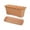 Light Brown, variant on Scalloped Edge Plastic Window Box Planters, Rectangular Flower Pots with Drainage, Lightweight Decorative Planters for Indoor/Outdoor Use