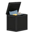 thumbnail image 3 of Uforic Outdoor Lockable 32 Gal Resin Deck Box, Storage Box with Lockable Lid & Side Handles, Black, 3 of 7