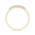 thumbnail image 2 of ANGARA Natural Half Eternity Seven Stone Aquamarine Wedding Ring in 14K Yellow Gold for Women (Size-2mm) | March Birthstone, Birthday, Anniversary, Jewelry Gift for Women | Natural Aquamarine Ring, 2 of 12