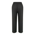 thumbnail image 5 of Womens Casual Soild Color Loose Elastic Waist Drawstring Button Casual Pants Casual Pants Harem Pants Casual Pants for Women Loose Fit Womens Business Casual Pants plus Size Casual Pants Women plus, 5 of 5