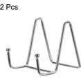 thumbnail image 3 of uxcell Plate Stand for Display, 2Pcs 3 Inch Iron Easel Plate Holder Display Stands Metal Decorative Plates for Picture Photo Book, Silver, 3 of 5