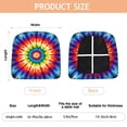 thumbnail image 3 of Colorful Rainbow Tie Dye Spiral Pattern Seat Covers for Dining Room Chairs Set Of 4,Stretch Printed Washable Chair Seat Cover with Elastic Ties and Button,Removable Waterproof Couch Cushion Covers, 3 of 6