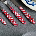 thumbnail image 2 of ARIMI Nilu Décor Italien en Acier Inoxydable Ensemble de Couverts 24 Pcs - Service pour 6 - Poignée Fleur Rouge, 2 of 4
