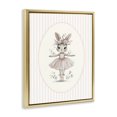 thumbnail image 2 of Stupell Industries Cottage Nursery Ballerina Bunny Striped Gold Floating Frame Canvas Art, 25 x 31, by LSR Design Studio, 2 of 8