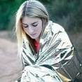 thumbnail image 2 of 5PCS Emergency Blanket, Thermal Blanket For Camping, Space Blankets Blan Foil Heat Reflective Blankets For Warmth,, 2 of 8