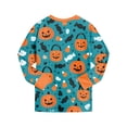 thumbnail image 7 of NOEGOEU Boys Girls Halloween Pajamas Kids Soft Cute Pattern Long Sleeve Sleepwear Set (Green,2-3 Years), 7 of 7