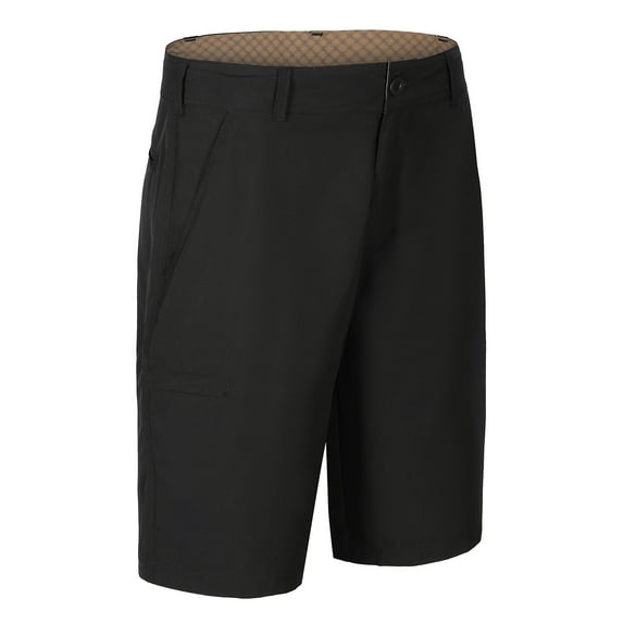 Xmgelp Men's Flat Front Golf Short with Hidden Expandable Waist Short Regular and Big & Tall Sizes (Black,30)