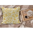 thumbnail image 2 of Yellow Flower Fluffy Throw Pillow Cushion Cover, Rustic Composition with Berries Twigs Graphic Flora Nature Leaves Pattern, Decorative Square Accent Pillow Case, 28" x 28", Yellow White, by Ambesonne, 2 of 5