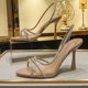 thumbnail image 4 of Sandalias de mujer con punta abierta y tacón alto de marca con diamantes de imitación transparentes, novedad de verano de 2024, zapatillas de lujo de moda para mujer, 4 of 5