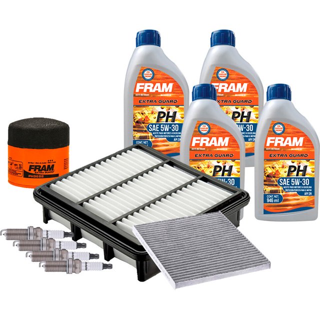 Kit De Afinación Con Aceite 5W30 Mineral, Bujías Cobre, Filtro De Aire, Filtro De Aceite Y Filtro De Cabina 11 Piezas Compatible con Kia Forte Koup L4 2.4L DE 2010 A 2013