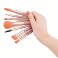 thumbnail image 3 of CHUANK 8pcs Kabuki Mini Makeup Brush Set – Oval Brush Design  Professional Cosmetic Tools for Blush  Highlighter  Eyeshadow  Powder  Concealer  Eyebrow – Unscented  Polyester Bristles, 3 of 7