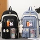 thumbnail image 3 of Qarigey escolar multifuncional con bolsas adicionales para estudiantes Bolsas para la escuela escolar Mochilas rosa, 3 of 6