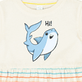 thumbnail image 4 of Inktastic Hi Cute Shark Girls Baby Dress, 4 of 5