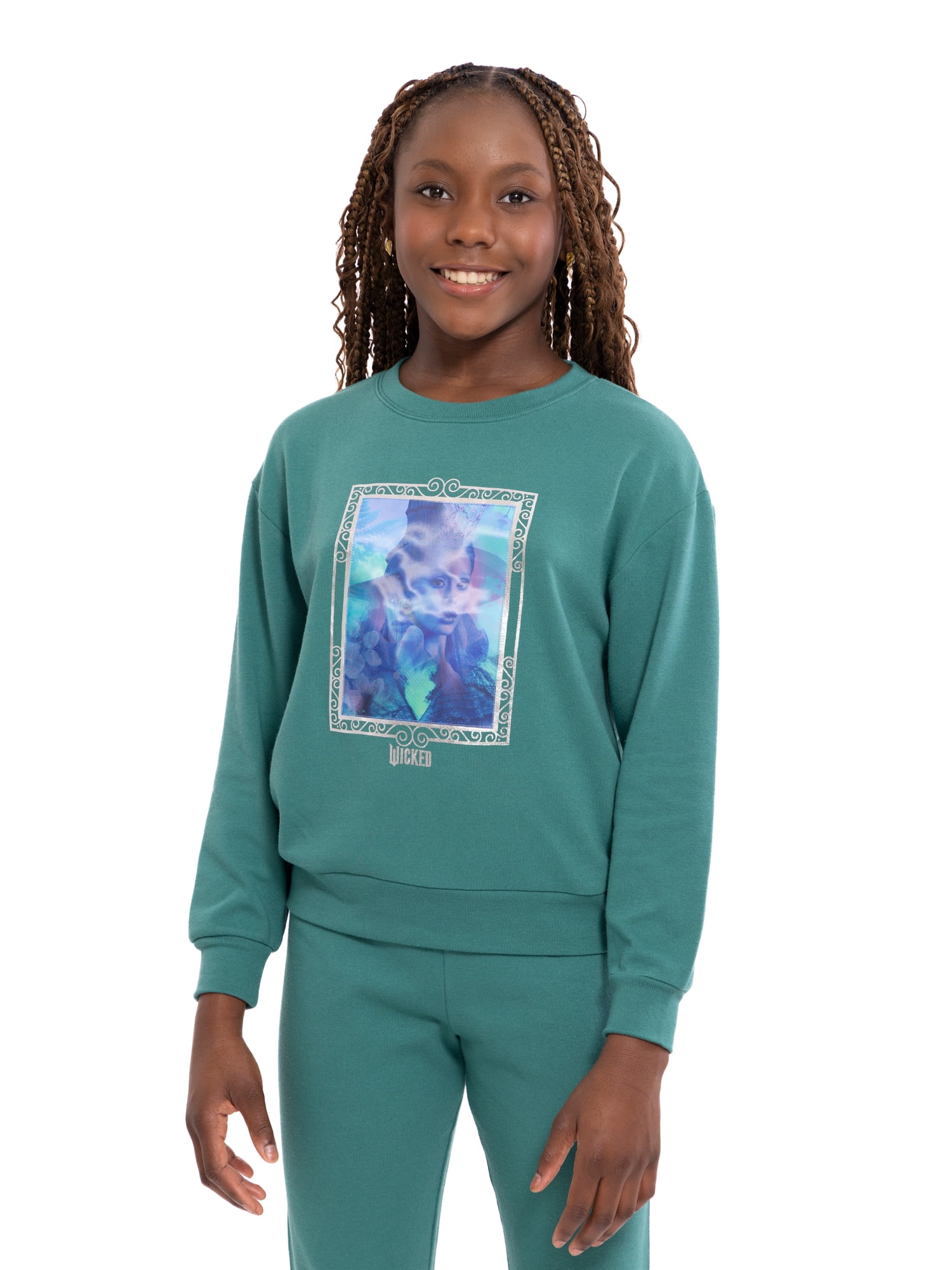 Wicked: For Good Girls Lenticular Graphic Sweatshirt, Sizes 4-16