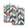 thumbnail image 7 of Yayeee Pot Holders Kitchen Heat Resistant with Pocket 7"x9.8" Cotton Oven Cooking Hot Pads, Blue Geometric, 7 of 7