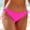 Hot Pink, variant on Bestselling Swimsuit Women's Sexy Solid Color Swimwear Slim Bikini Straped Swimming Trunks