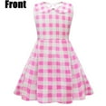 thumbnail image 3 of Sngxgn Girl's 2 Piece Outfits Half Sleeve Jacket and Ruffle Mini Skirt Set(Pink,120), 3 of 8