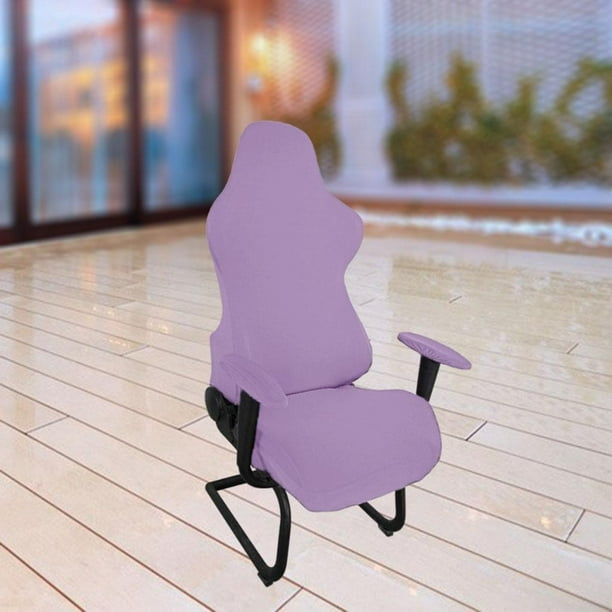 Funda Elástica para Silla de Juegos, Universal, a Prueba de Polvo, Color Sólido, Ergonómica, Suave, Reposabrazos, para Silla Giratoria, Silla de Orden violeta claro Macarena Funda para sillón