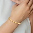 thumbnail image 2 of Auriga Fine Jewelry 10K Yellow Gold Polished Hinged Bangle Bracelet 7" for Women, 2 of 6