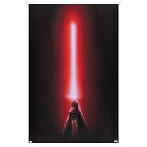 Star Wars: Original Trilogy - Red Lightsaber Wall Poster, 22.375" x 34", Framed