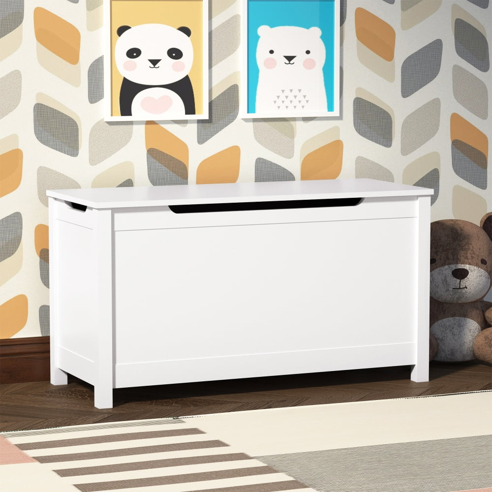 Toy Box With Bookshelf Wooden Toy Box With Seating,Bench, White