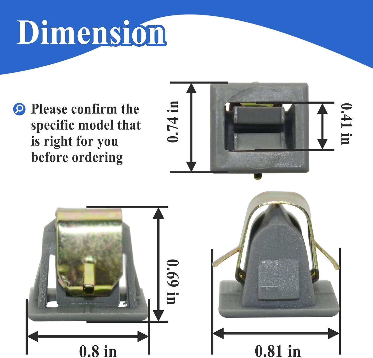 JJEAN-4Pcs WE01X25316 Dryer Door Catch Replacement Part, Replace for 4512762, AP6037347, PS11766999, EAP11766999
