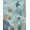 Blue, Pattern 4, variant on Design&I 8'x10' Washable Area Rug Blue Oceanic Hues with Marine Life Motifs Seascape, Turtle and Fish Serene for Living Room, Family Extra Large Skid-Resistant Low Profile