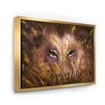 thumbnail image 3 of Designart 'Close Up Of Wolf Eyes In The Grass' Farmhouse Framed Canvas Wall Art Print, 3 of 5