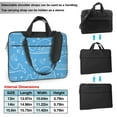 thumbnail image 6 of YFYANG 15.6 inch Universal Laptop Bag Oxford Cloth Laptop Sleeve, Multi-functional Blue Cute Whale Doodle Pattern Notebook Computer Messenger Bag Handbag, 6 of 8