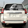thumbnail image 5 of Rear Window Graphic Decal For SUV jeep PICK-UP TRUCK  AMERICAN EAGLE B/W Flag banner PERFORATED VINYL TINT Sticker Window Tint, 5 of 5