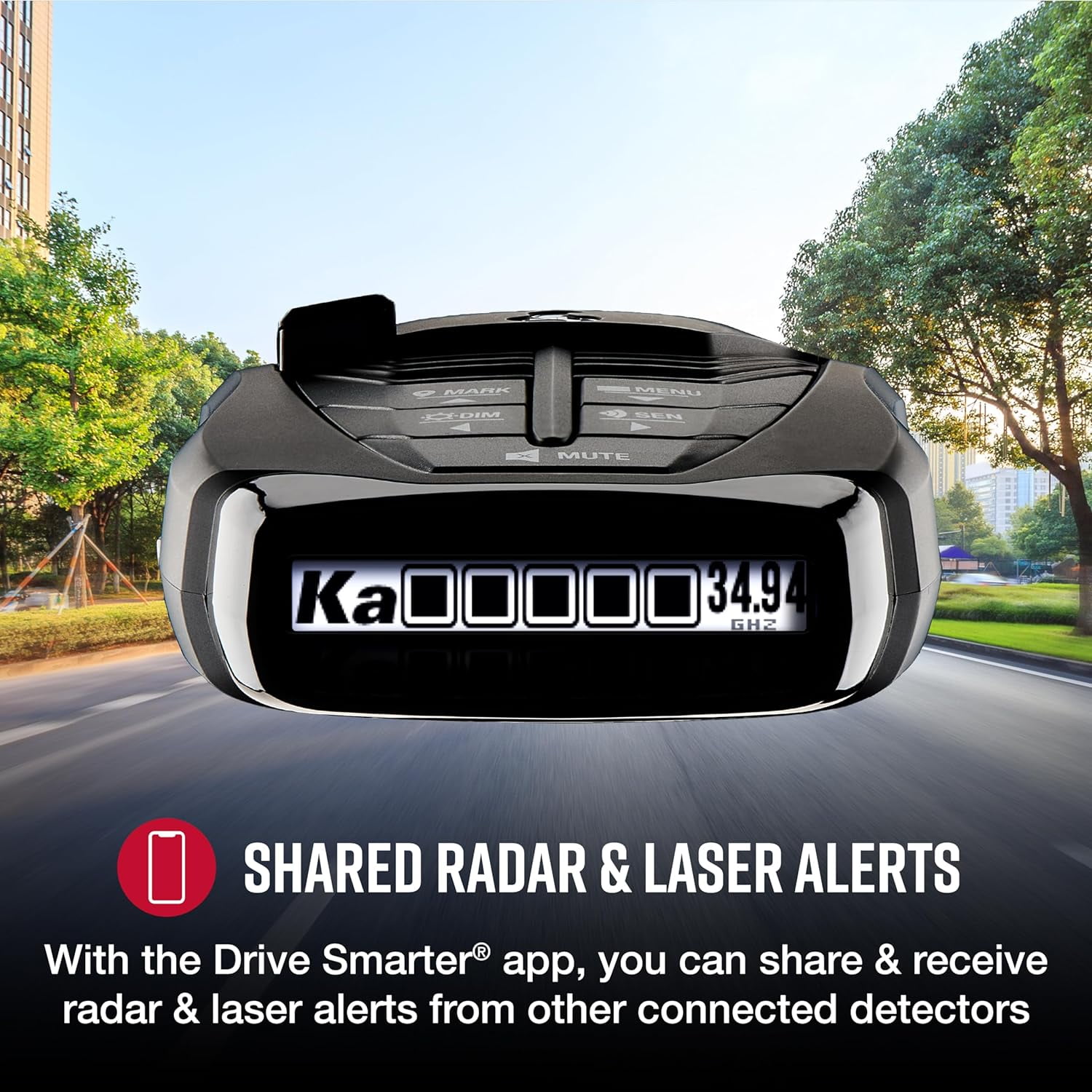 Cobra RAD 480i Connected Radar Detector, Long Range, Bluetooth, Front & Rear Detection + CarPlay (New)
