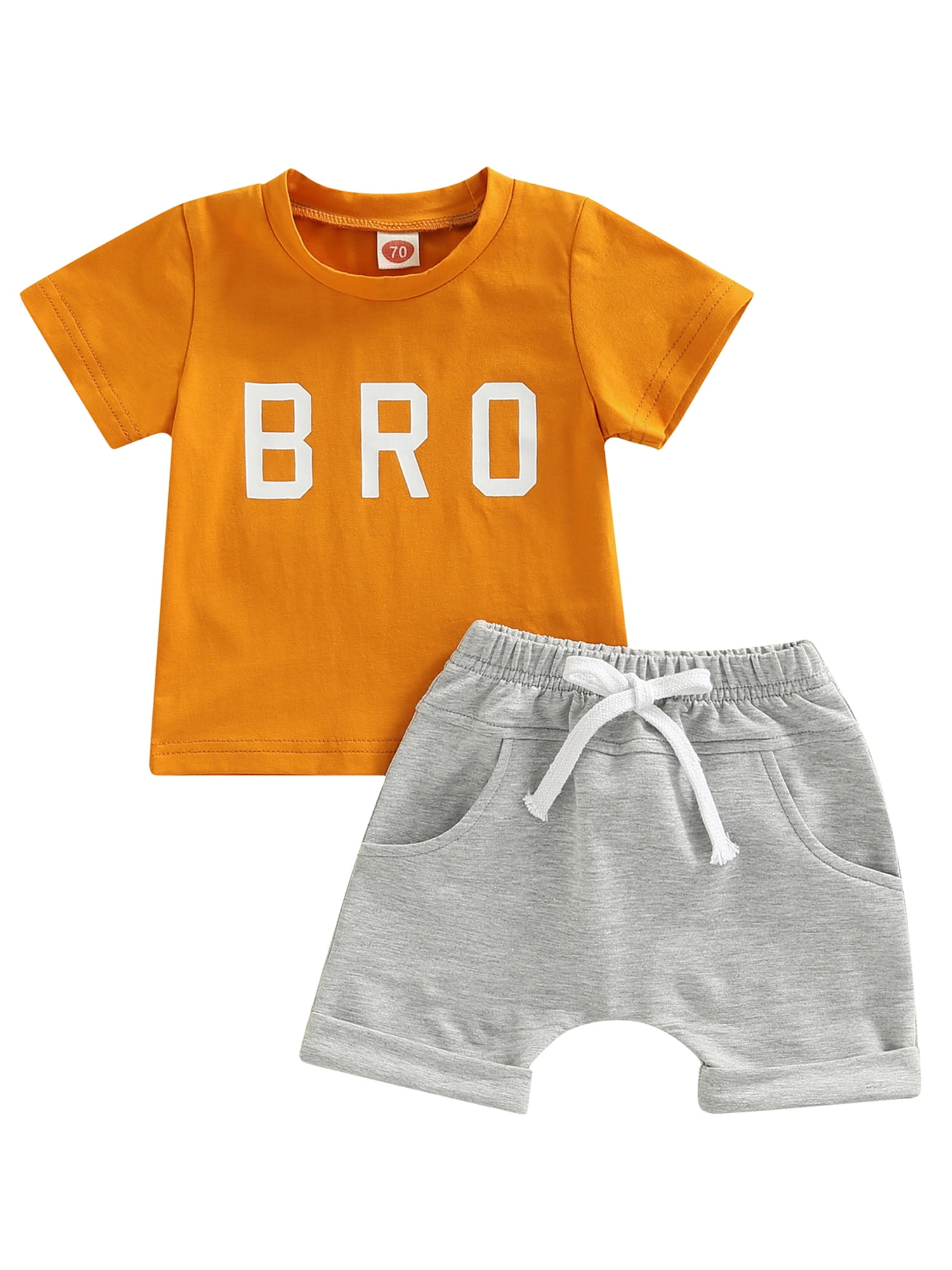 Ma&Baby 024 Month Baby Boy Twopiece Short Sleeve Tshirt Top and