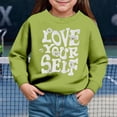 thumbnail image 2 of Gubotare Kids Sweatshirt Toddler Baby Girl Boy Clothes Fall Winter Sweatshirt Casual Long Sleeve Crewneck Tops Pullover 3T(Green, 3 Years), 2 of 4