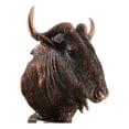 thumbnail image 6 of Wildlife Bovidae Gnu Wildebeest Bull Bust Bronze Electroplated Resin Figurine, 6 of 9