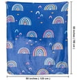 thumbnail image 4 of Rainbow Blanket Super Soft Colorful Pride Throw Blanket for Girls Rainbows Gifts for Kids Rainbow Lovers Blue Rainbow Door Flannel Fleece Girly Blanket (50"x60"), 4 of 5