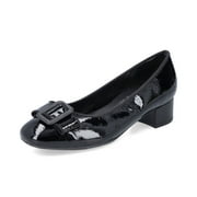 Rieker Women's 49261-00 Block Heel Comfortable Pumps, Black, Size EU 37