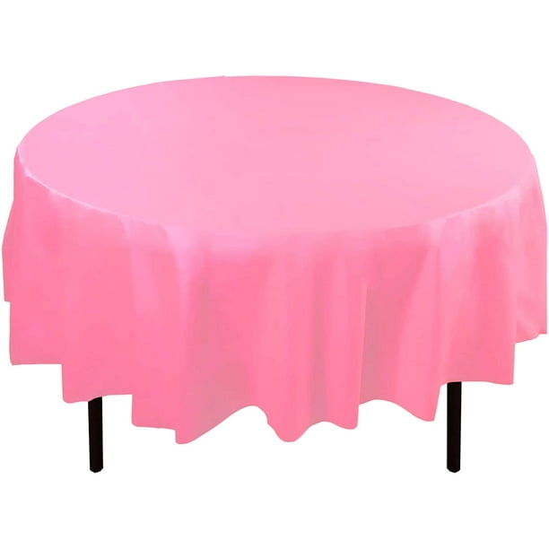 pink disposable tablecloth