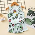 thumbnail image 4 of Baby Girl Clothes Toddler Summer Outfits Sleeveless Tie Strap Tank Top Elastic Waist Shorts Clothing Set Girls Summer Set 1-7 Years,5-6 Years, 4 of 4