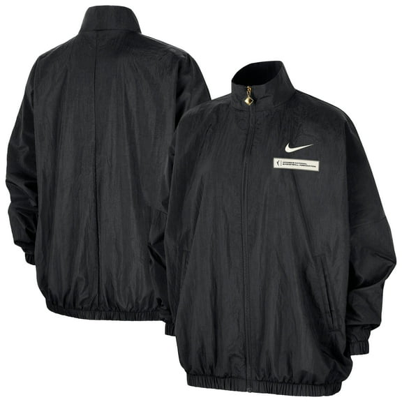 Unisex Nike Black WNBA Essential Oversized Woven Full-Zip Jacket