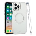 thumbnail image 5 of For Samsung Galaxy S25 Ultra Case, Transparent Back Hybrid Case - Magnetic Circle, Color Frame, Metal Buttons, MagSafe Compatible Phone Cover (Clear), 5 of 10