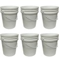 thumbnail image 2 of 5 Gallon Bucket, 6 pcs Pack, Food Safe, Free BPA, White, Durable, Lid not Included, Great Value in Bulk Pack. The Best Price at Market on 5 Gallon Buckets. Comfortable Handle, Heavy Duty, 2 of 2