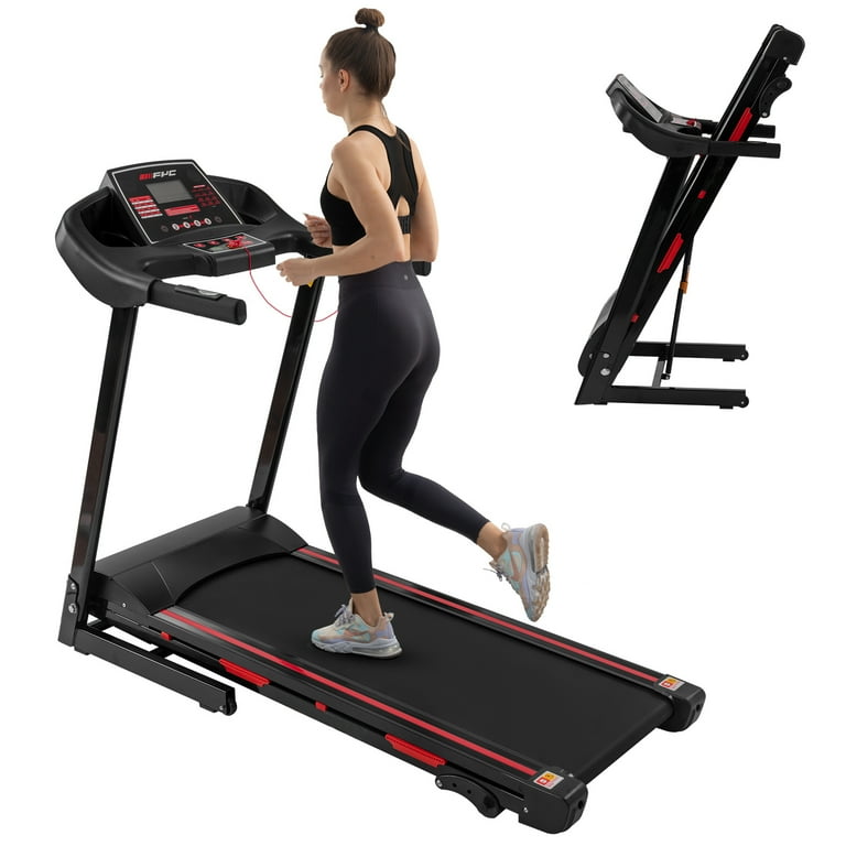 UWR Nite Folding Treadmill for Home 3.5 HP Compact Electric Running Machine Fitness Walking Exercise Portable Treadmills for Space Saver Apartment